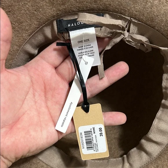 Halogen Tan Floppy Hat with Black Band - Picture 2 of 5